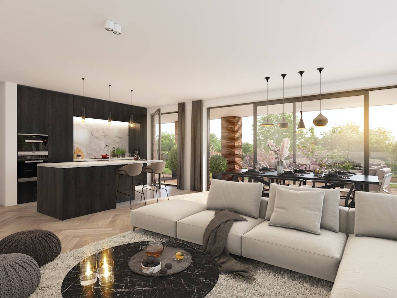 VERHUUR  Appartement 2 SLPK Knokke-Heist - Nieuwbouw / Villaresidentie - tuinappartement