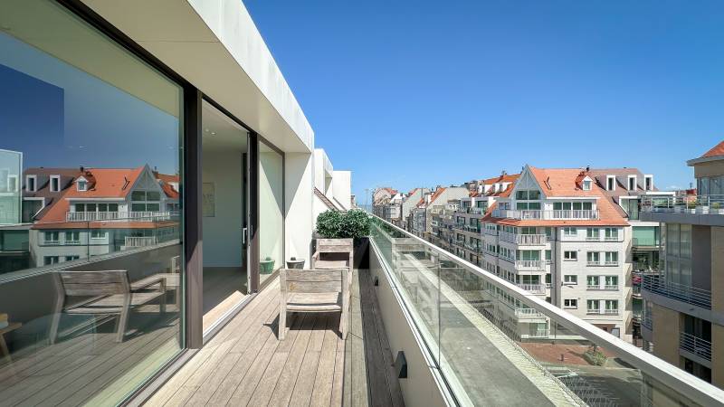 VERKOOP Appartement 3 SLPK Knokke-Heist - DUPLEX leefappartement / 2 zonneterrassen!