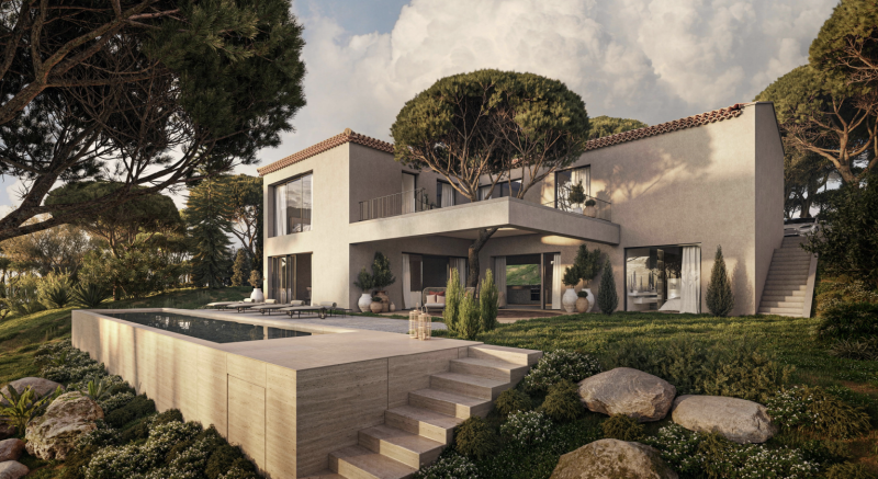 VERKOOP - BOUWGROND MET VERGUNNING - PARC DES SALINS - SAINT-TROPEZ