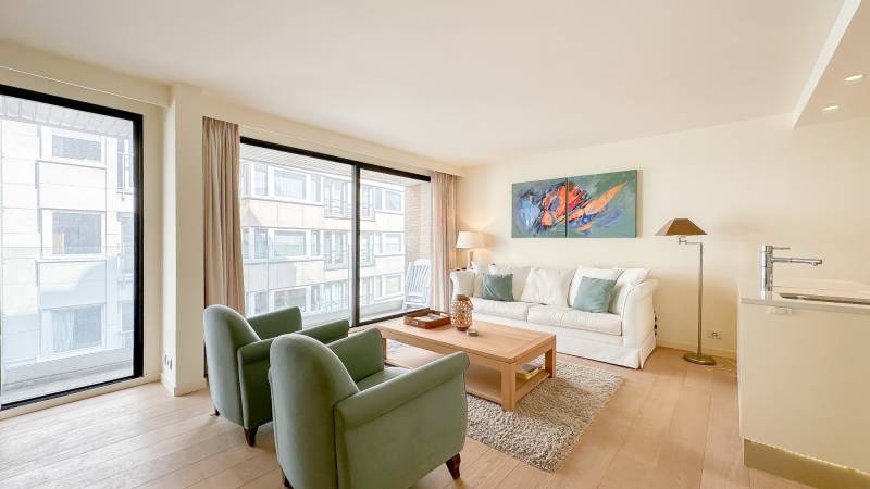 VERKOOP APPARTEMENT 1 SLPK KNOKKE-ZOUTE - ZIJDELINGS ZEEZICHT / TSS. ALBERTPLEIN EN DRIEHOEKSPLEIN