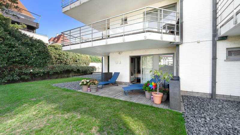 VERKOOP Appartement 2 SLPK Knokke-Zoute - Hoekappartement met tuin / aan wandeldijk